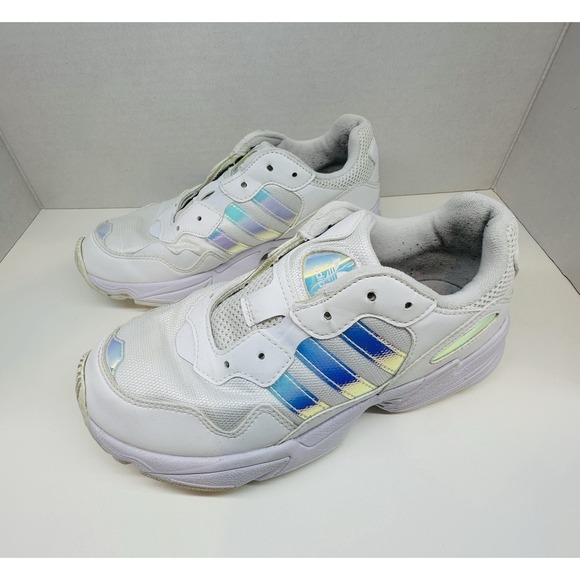 Adidas Yung-96 J 'Iridescent' Size‎  5 1/2 White Unicorn Sport Shoes - Picture 1 of 10